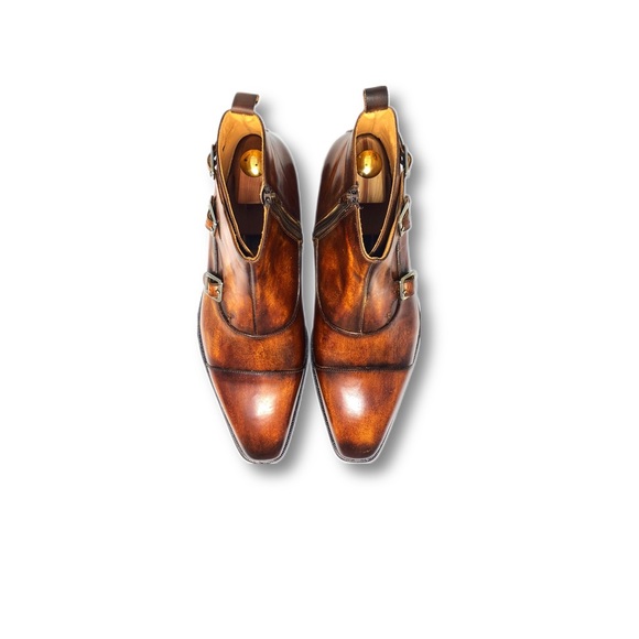 Triple Monk Leather Boot. - Picture 2 of 8